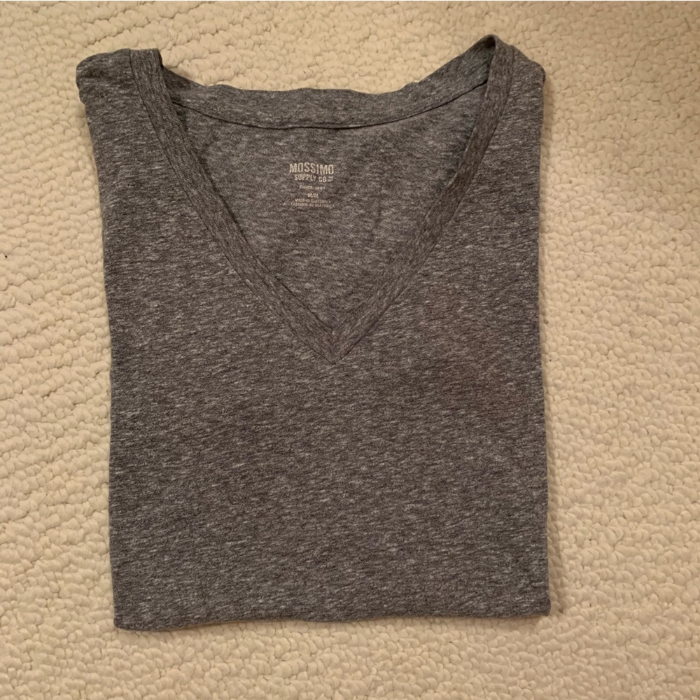 Heather Grey V-Neck